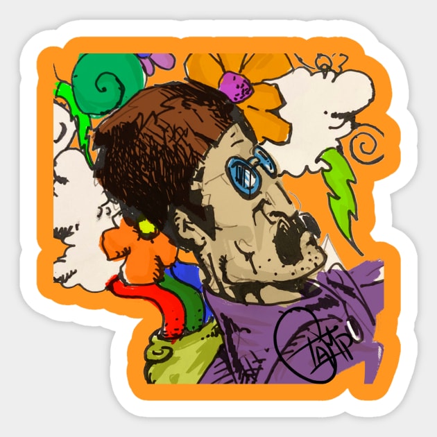 Nowhere Man Sticker by Lampaworks Inc.